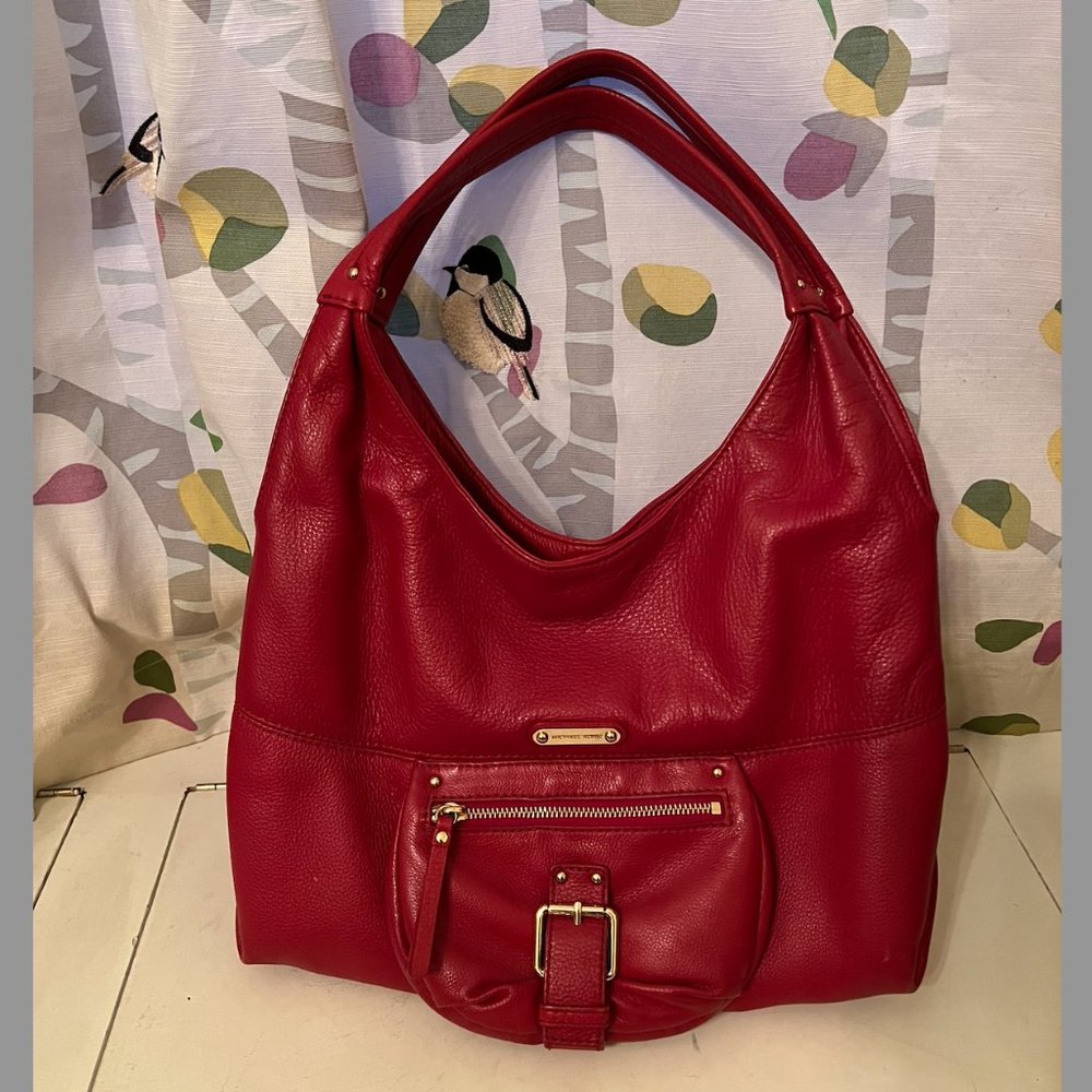Michael Kors red leather purse